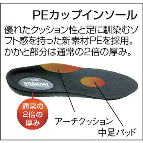 ミドリ安全　高機能立体成形スニーカータイプ安全靴　Ｇ３５５５ブルー　２４．０ｃｍ　G3555-BL-24.0　1 足