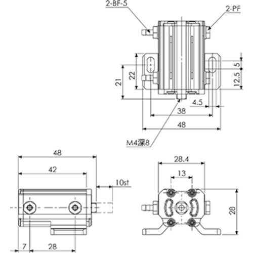 Einz Mini Cylinder MCE-10W (Double Acting) MCE-10W 1 pc