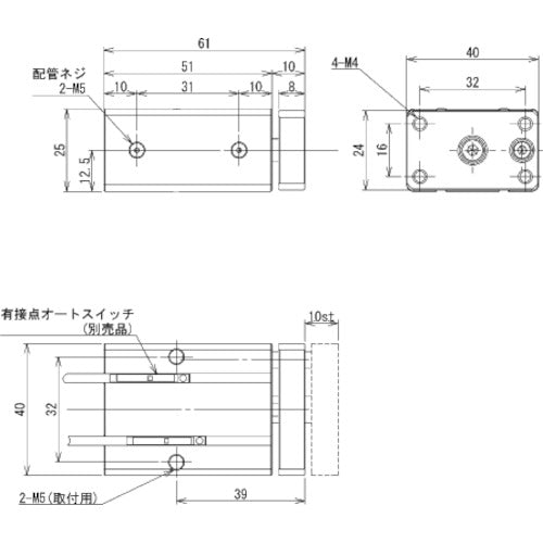 アインツ　ミニコンテナシリンダー・複動型　　　　　NCON-M30W　1 個