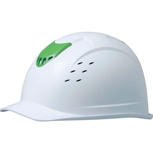 Midori Anzen ABS Helmet, Highly Ventilated, White, SC-13BVRA-KP-W/GN, 1 pc