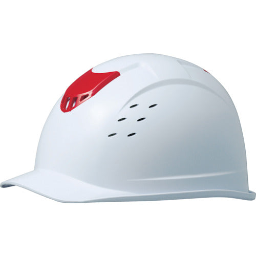 Midori Anzen ABS Helmet, Highly Ventilated, White, SC-13BVRA-KP-W/OR, 1 pc