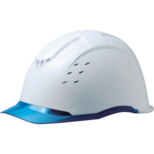 Midori Anzen PC Helmet, Highly Breathable, Transparent Visor, SC-13PCLVRA-KP-W/BL, 1 pc