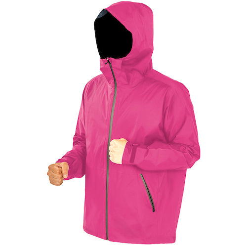 TRUSCO Highly weather-resistant, lightweight stretch rainwear, pink, L, TRESWL-PK, 1 piece