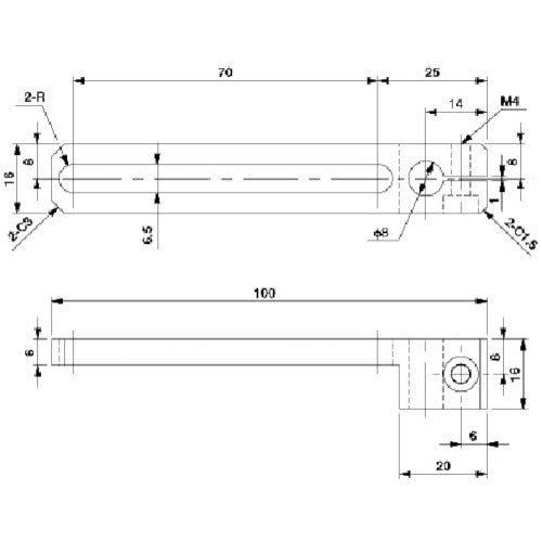アインツ　スライド７０ＢＫＴ・Ｗ・φ８　　　　　　N01863-110　1 個