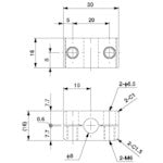 아인츠 슬라이드 브라켓・W・φ8 N01863-113 1개