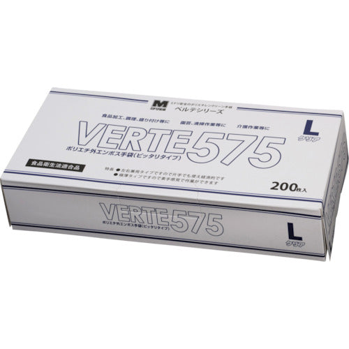 미도리 안전 폴리에틸렌 일회용 장갑 외 엠보싱 L (200 매입) VERTE-575-L 1 상자