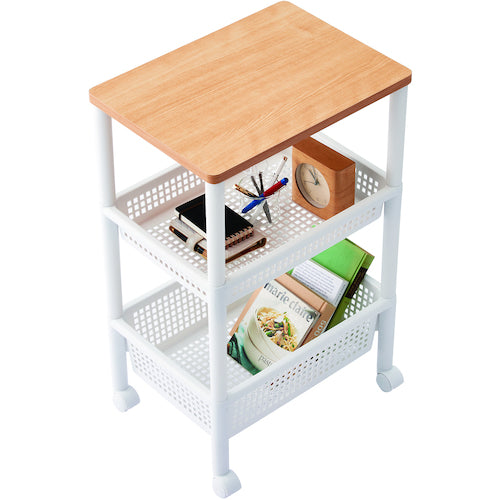 TENMA Wood Top Wagon Wide 3 Tier 811000864 1 unit