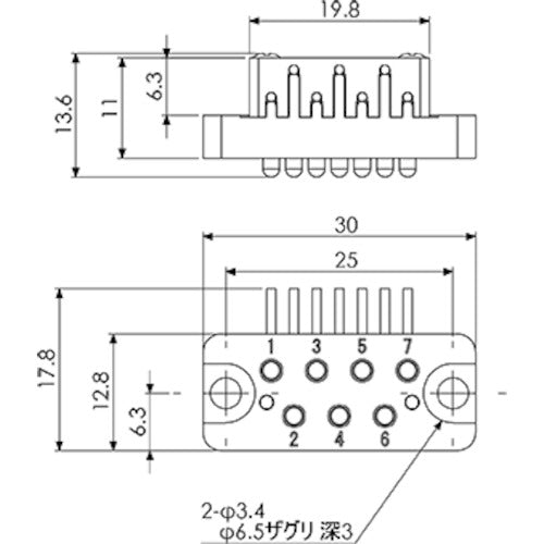 Einz Probe Connector (Solder) Tool Side OX-PLA-07-I 1 pc