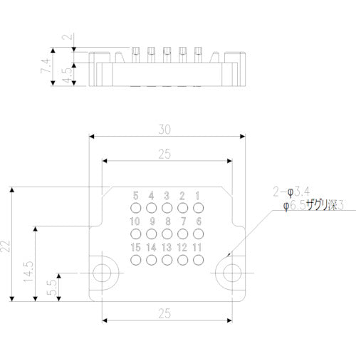 Einz Probe Connector (Solder) Robot Side OX-PS15 1 pc