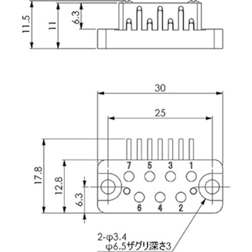 Einz Probe Connector (Solder) Robot Side OX-PLA-07 1 pc