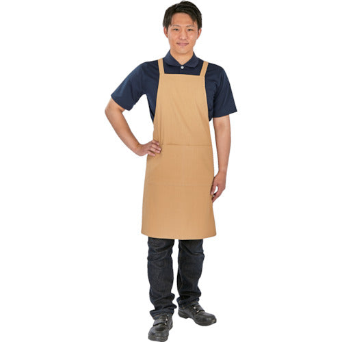 ＴＲＵＳＣＯ　難燃ストレッチ　胸当てエプロン　ベージュ　FRPE-BE　1 着