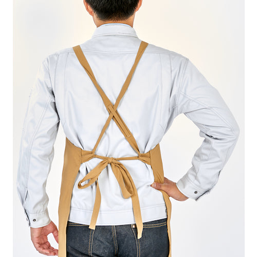 ＴＲＵＳＣＯ　難燃ストレッチ　胸当てエプロン　ベージュ　FRPE-BE　1 着