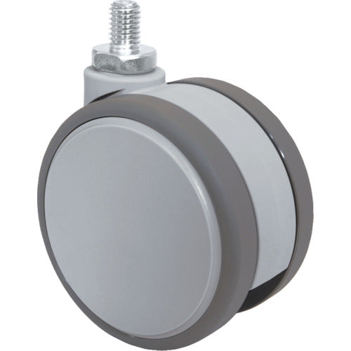 도카이 나사 포함 쌍륜 캐스터 75 직경 자유자재 M12x1.75 F075N12 1개