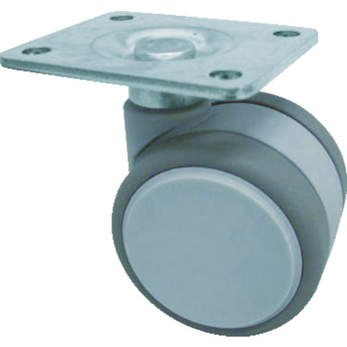 Tokai Plate-type double-wheel caster, 100 diameter, with swivel S, F100WS, 1 piece