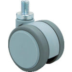 Tokai Screw-in double wheel caster, 130 diameter, swivel, M12 x 1.75, F130N12, 1 piece