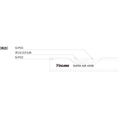 十川　スーパーエアーホース　長さ１００ｍ　外径２１．５ｍｍ　SA-12　1 巻