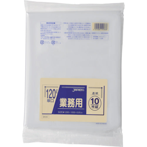 ジャパックス　ダストカート１２０Ｌ　透明　特厚　DK83　1 冊
