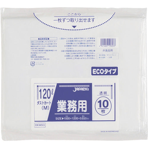 재팩 먼지 카트 120L 투명 자원 절약 DKM93 1 권