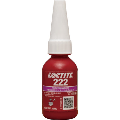 Loctite Thread Locking Adhesive, Low Strength, 222, 10ml, 222-10, 1 bottle