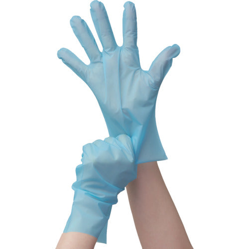 Taketora Polyethylene Gloves, Stretch Type, Blue, S, 100 pieces, 082052, 1 box