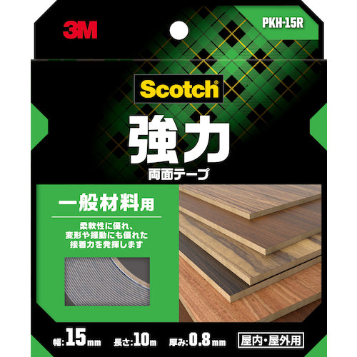 ３Ｍ　スコッチ　強力両面テープ　一般材料用　１５ｍｍ×１０ｍ　PKH-15R　1 巻