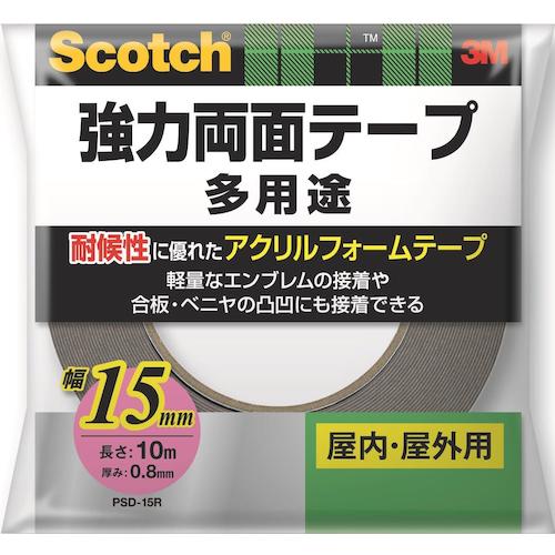 ３Ｍ　スコッチ　強力両面テープ　多用途　１５ｍｍ×１０ｍ　PSD-15R　1 巻