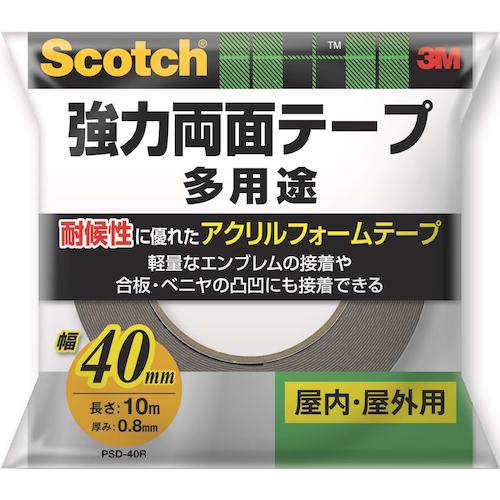 ３Ｍ　スコッチ　強力両面テープ　多用途　４０ｍｍ×１０ｍ　PSD-40R　1 巻