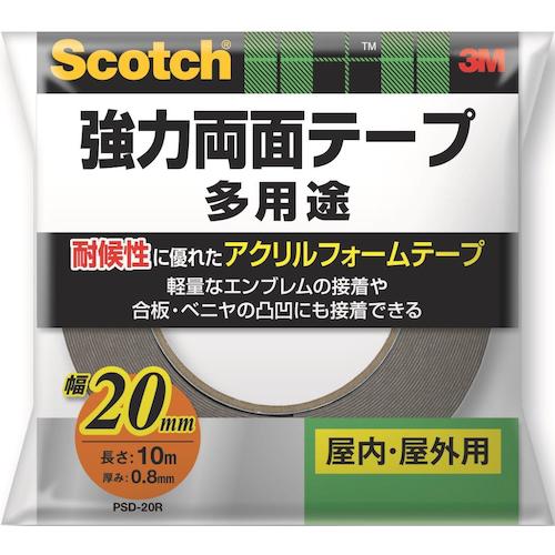 ３Ｍ　スコッチ　強力両面テープ　多用途　２０ｍｍ×１０ｍ　PSD-20R　1 巻