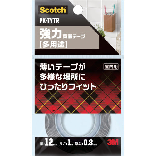 ３Ｍ　スコッチ　強力両面テープ　多用途　１２ｍｍ×１ｍ　PK-TYTR　1 巻