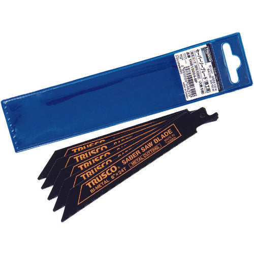 TRUSCO Saber Saw Blade 150mm x 24 Teeth for Metalworking, Pack of 5 THS15024-5P 1 PK