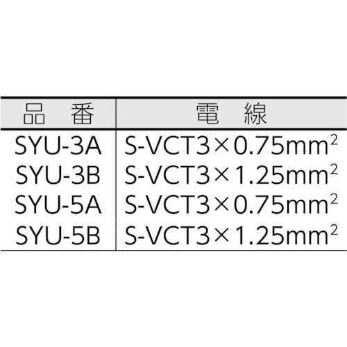 正和電工　１２Ａ修理用　取替コード　３ｍ　SYU-3A　1 本