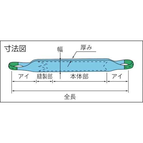 田村　ベルトスリング　Ｐタイプ　３Ｅ　１００×１０．０　PE1001000　1 本