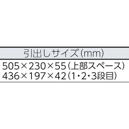 ＴＯＮＥ　ツールチェスト　５０８Ｘ２３２Ｘ３０２ｍｍ　ブラック　BX230BK　1 個