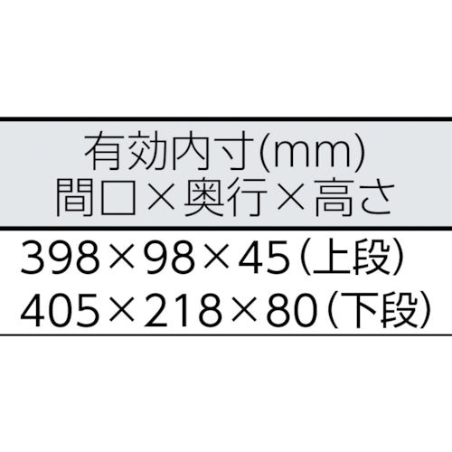 ＴＯＮＥ　ツールケース（メタル）　Ｖ形２段式　４３３Ｘ２２０Ｘ１６０ｍｍ　レッド　BX322S　1 個