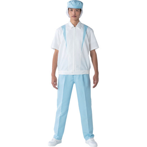 TriApex Clean Suit Men's Top JB258A White/Blue LL JB258A-12-LL 1 pc