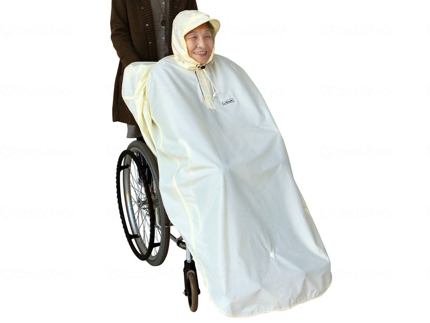 サギサカレインポンチョ ﾍﾞｰｼﾞｭ ﾌﾘｰ