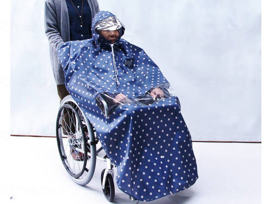 サギサカ窓付きポンチョ 水玉 ﾌﾘｰ