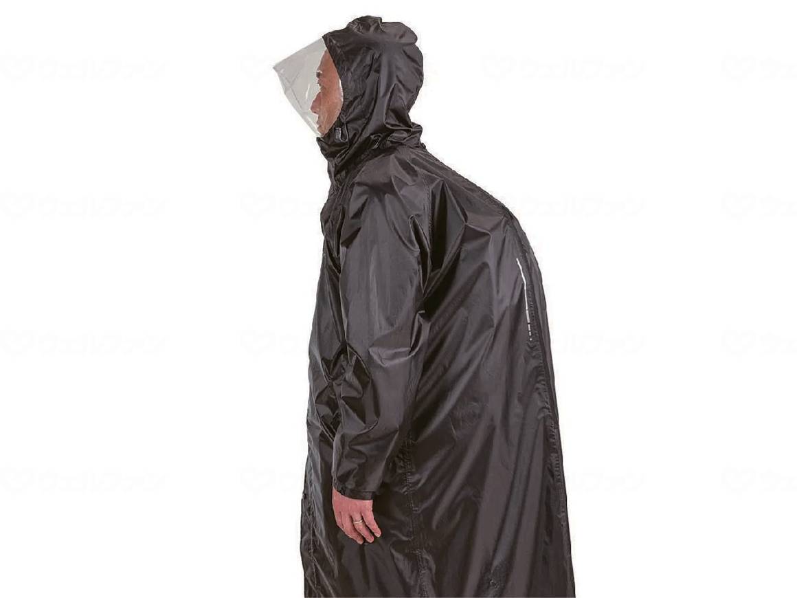 사기 사카 신 리크가 짊어지는 레인코트 블랙 플리