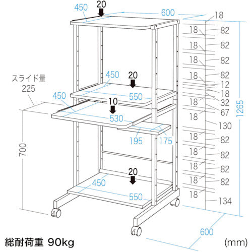 SANWA PC 랙 RAC-EC15N2 1대