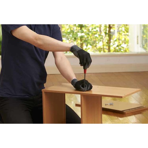 SHOWA Urethane Backless Gloves B0500 Palm Fit Gloves Black L Size B0500-LBK 1 Pair