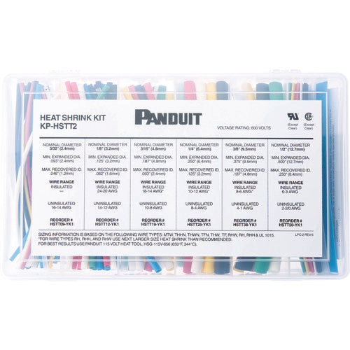 PANDUIT 열 수축 튜브 키트 박스 사이즈 콤비네이션 컬러 KP-HSTT2 1 S