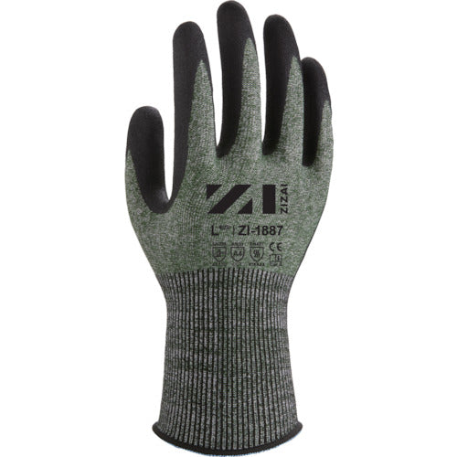 Weed 내절창 장갑 ZIZAI ZI-1887 니트릴 등받이 18게이지 S사이즈(10쌍입) ZI-1887_S 1봉