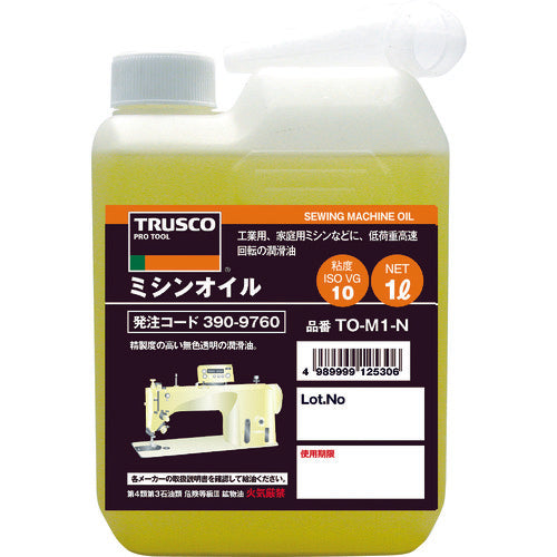 ＴＲＵＳＣＯ　ミシンオイル１Ｌ　TO-M1-N　1 本