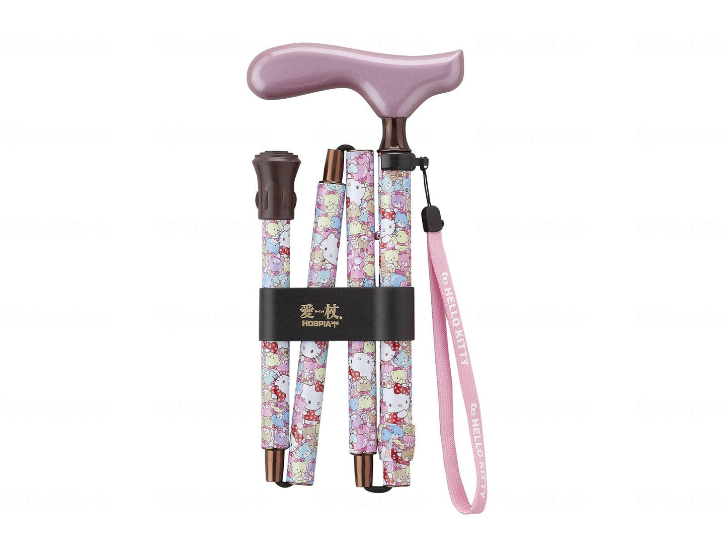 K-Hospia Love Cane Hello Kitty Folding Walking Stick HK-23