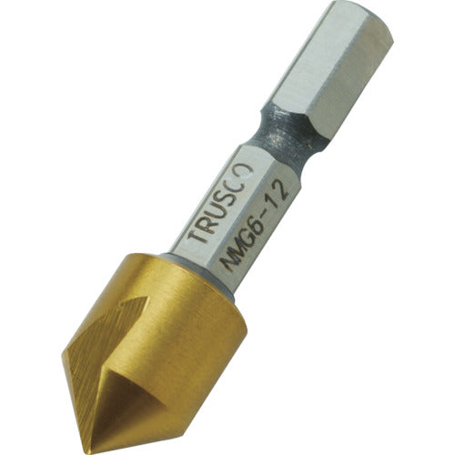 TRUSCO Hexagonal Shaft Nicemen G 1 Blade 12mm Titanium Coating NMG6-12 1 Piece