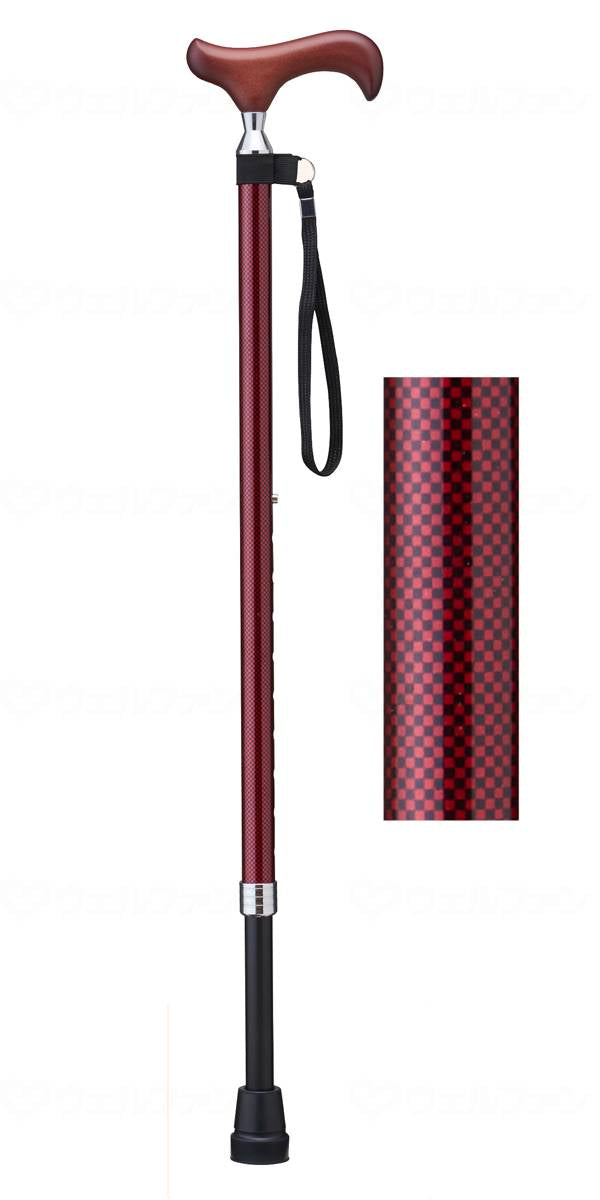 ケイ・ホスピア愛杖Eｼﾘｰｽﾞ　伸縮太杖 ﾁｪｯｸﾚｯﾄﾞ