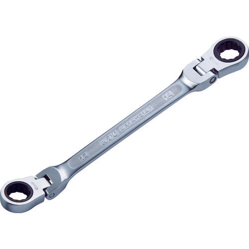 KTC Ratchet Wrench (double-headed swivel type) Diagonal dimensions 12 x 14 mm Total length 199 mm MR1A-1214F 1 piece