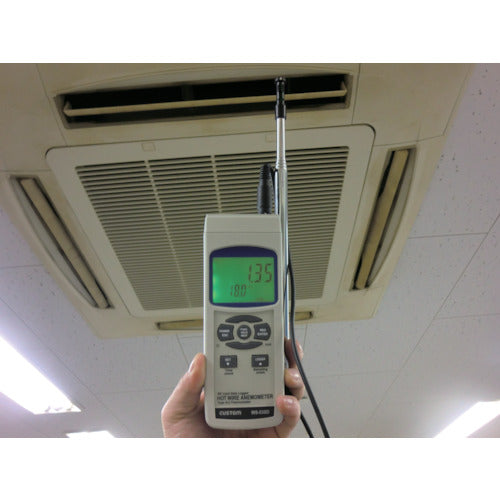 ＣＵＳＴＯＭ　デジタル風速計（風速・温度）　測定風速範囲０．２〜２５．０ｍ／ｓ　WS-03SD　1 個