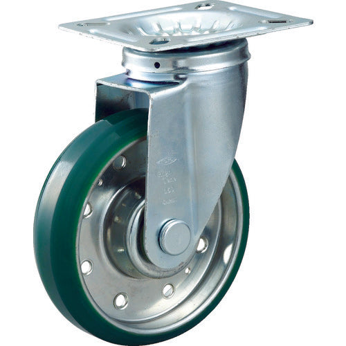 TRUSCO Caster High Tensile Pressed Urethane Wheel with Swivel Fitting φ100 HTTUJ-100 1 pc