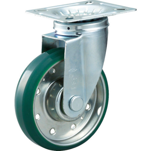 TRUSCO Caster High Tensile Pressed Urethane Wheel with Swivel Fitting φ150 HTTUJ-150 1 pc